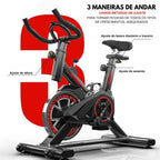 Spinning Exercise Bike with Professional Sports Monitor, Supports up to 120kg