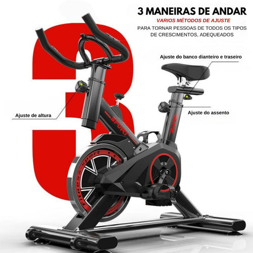 Spinning Exercise Bike with Professional Sports Monitor, Supports up to 120kg