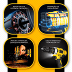 48V Cordless Impact Drill and Screwdriver 340W with Drill Bits, Black - 2 Batteries Included, Adjustable Torque and LED - Ideal for Professionals and DIYers