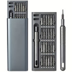 25-in-1 Precision Screwdriver Set for Mobile Phone and Tablet Repairs, Includes Drill Bits, Tweezers, and Lifting Tools, Comes with a Portable Storage Case, Essential for Electronic Device Maintenance